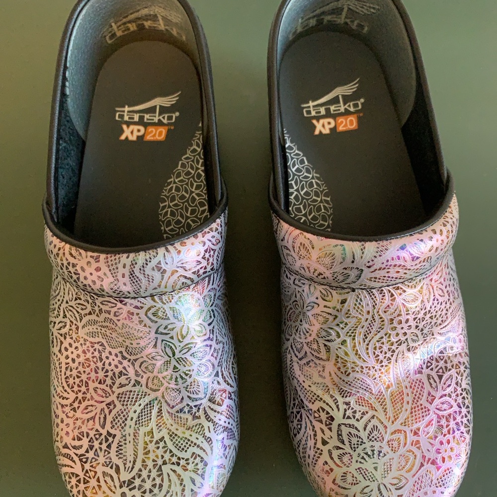 Dansko XP 2.0 Lacy Multicolor Clogs 38